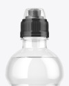 Clear Plastic Bottle w/ Water & Sport Cap Mockup