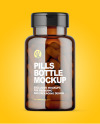 Amber Pills Bottle Mockup