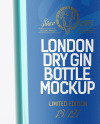 Square Clear Glass Gin Bottle Mockup