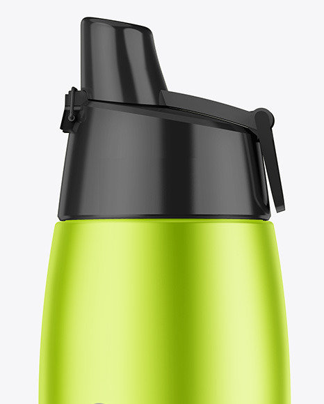 Matte Metallic Sport Bottle Mockup