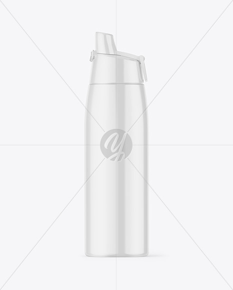 Glossy Plastic Sport Bottle Mockup