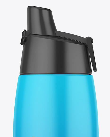 Matte Plastic Sport Bottle Mockup