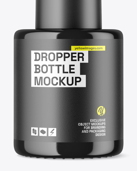 Glossy Dropper Bottle w/ Paper Tube Mockup