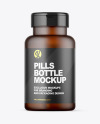 Frosted Amber Pills Bottle Mockup Frosted Amber Pills Bottle Mockup