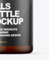 Frosted Amber Pills Bottle Mockup