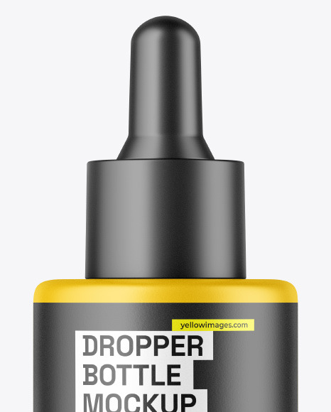 Matte Dropper Bottle w/ Paper Tube Mockup