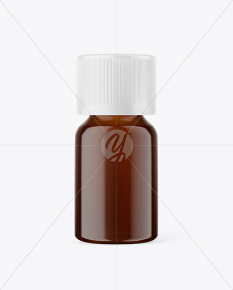 20ml Amber Glass Cosmetic Body Oil Bottle Mockup