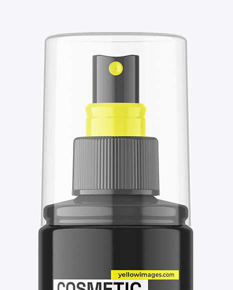 Glossy Spray Bottle Mockup