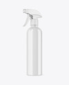 Glossy Plastic Spray Bottle Mockup