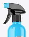 Glossy Plastic Spray Bottle Mockup