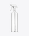 Clear Plastic Spray Bottle Mockup