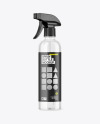 Clear Plastic Spray Bottle Mockup