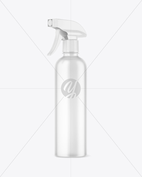 Frosted Plastic Spray Bottle Mockup