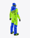 Snowboard Kit Mockup - Back Half Side View