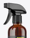 Amber Plastic Spray Bottle Mockup