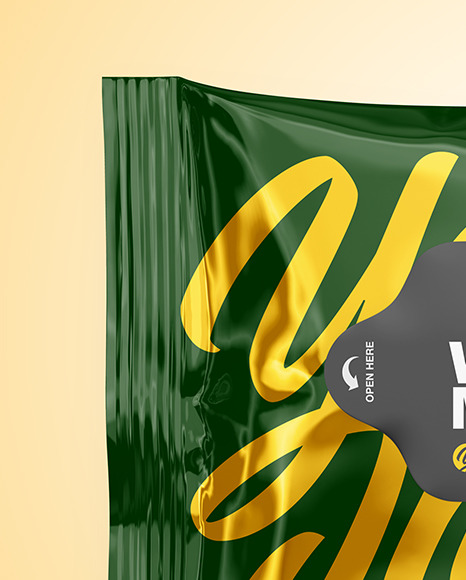 Glossy Wet Wipes Mockup