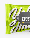 Glossy Metallic Wet Wipes Mockup