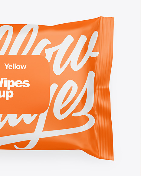 Matte Wet Wipes Mockup