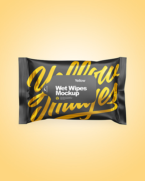 Matte Wet Wipes Mockup