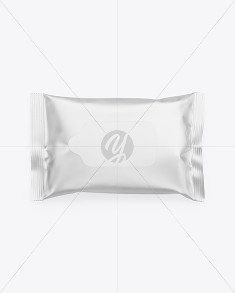 Matte Metallic Wet Wipes Mockup