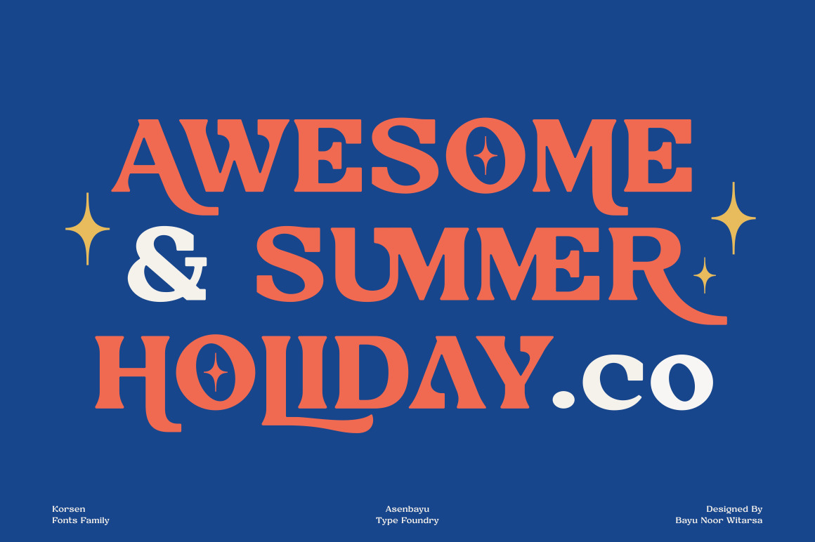 Korsen - Multipurpose Fonts Family Korsen - Multipurpose Fonts Family