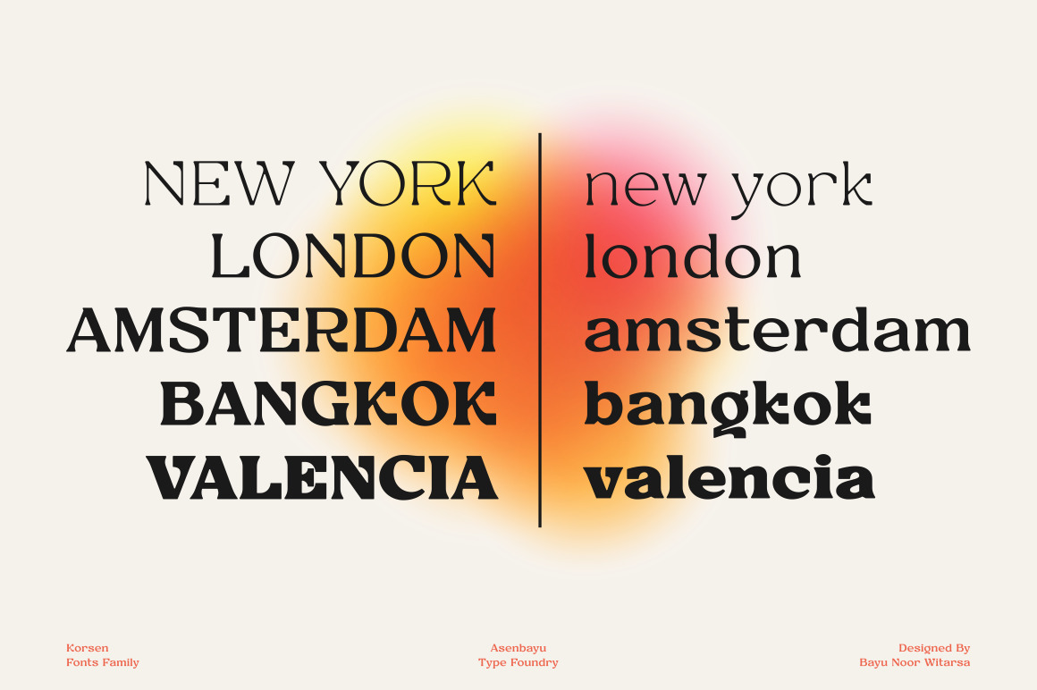 Korsen - Multipurpose Fonts Family Korsen - Multipurpose Fonts Family