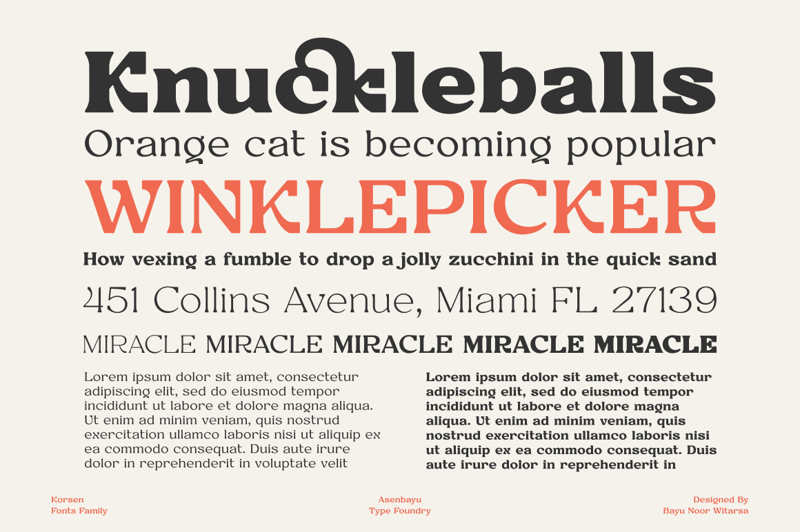 Korsen - Multipurpose Fonts Family Korsen - Multipurpose Fonts Family