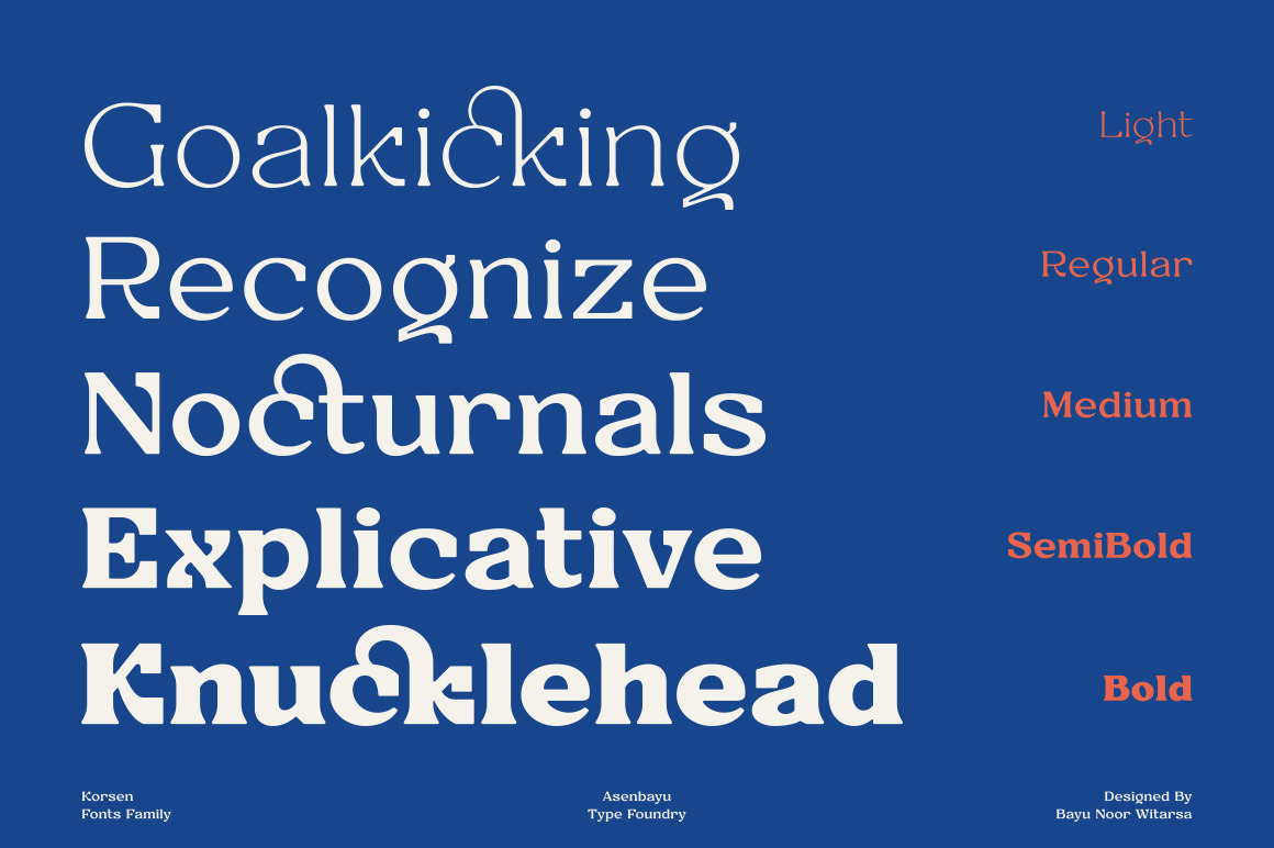 Korsen - Multipurpose Fonts Family Korsen - Multipurpose Fonts Family