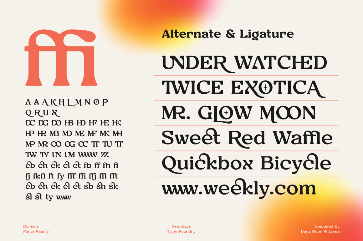 Korsen - Multipurpose Fonts Family Korsen - Multipurpose Fonts Family
