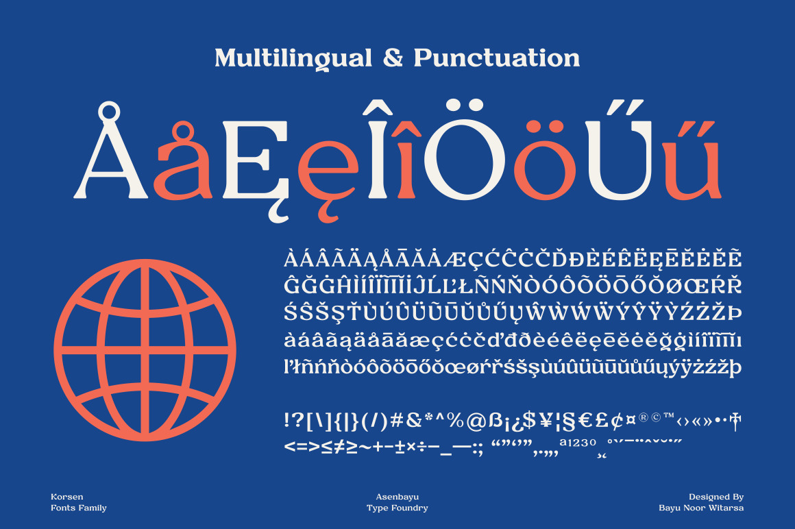 Korsen - Multipurpose Fonts Family Korsen - Multipurpose Fonts Family