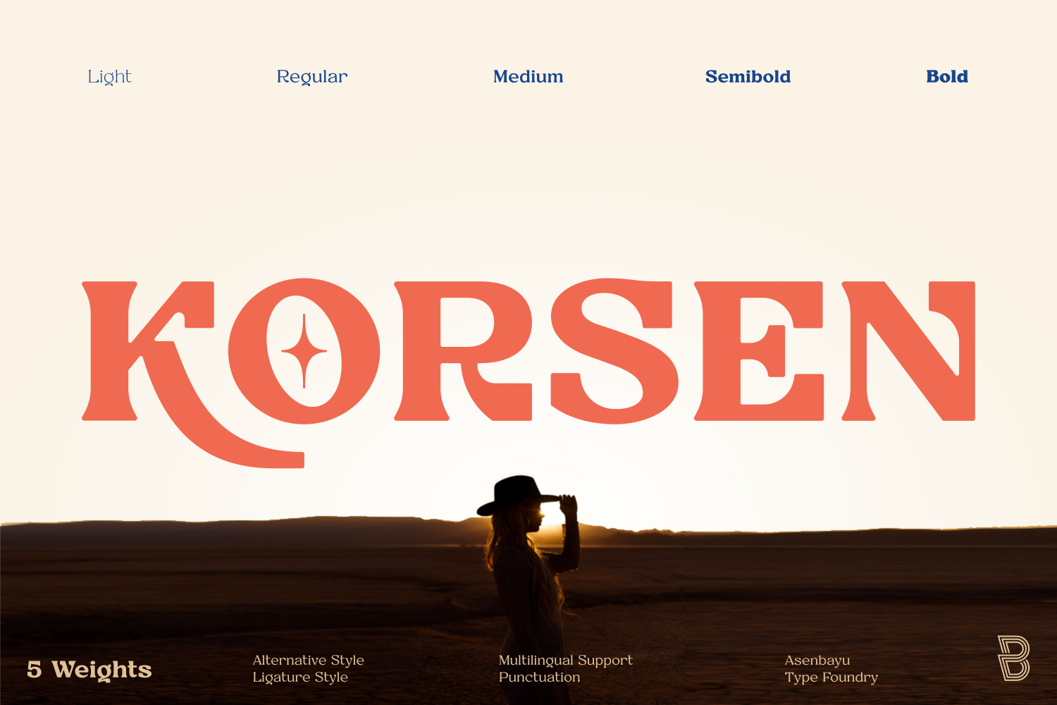Korsen - Multipurpose Fonts Family Korsen - Multipurpose Fonts Family