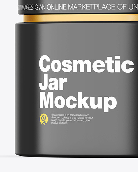 Glossy Cosmetic Jar Mockup