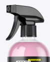 Clear Plastic Spray Bottle Mockup