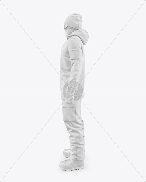 Snowboard Kit Mockup - Side View