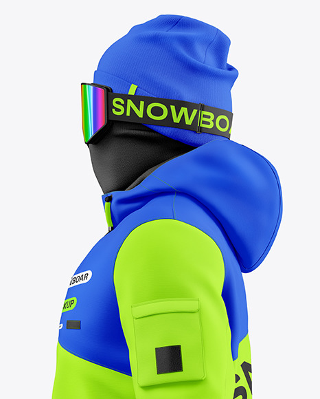 Snowboard Kit Mockup - Side View