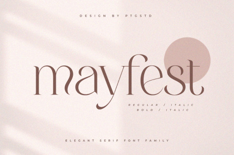 Mayfest | Elegant Serif Font Family - Aesthetic font