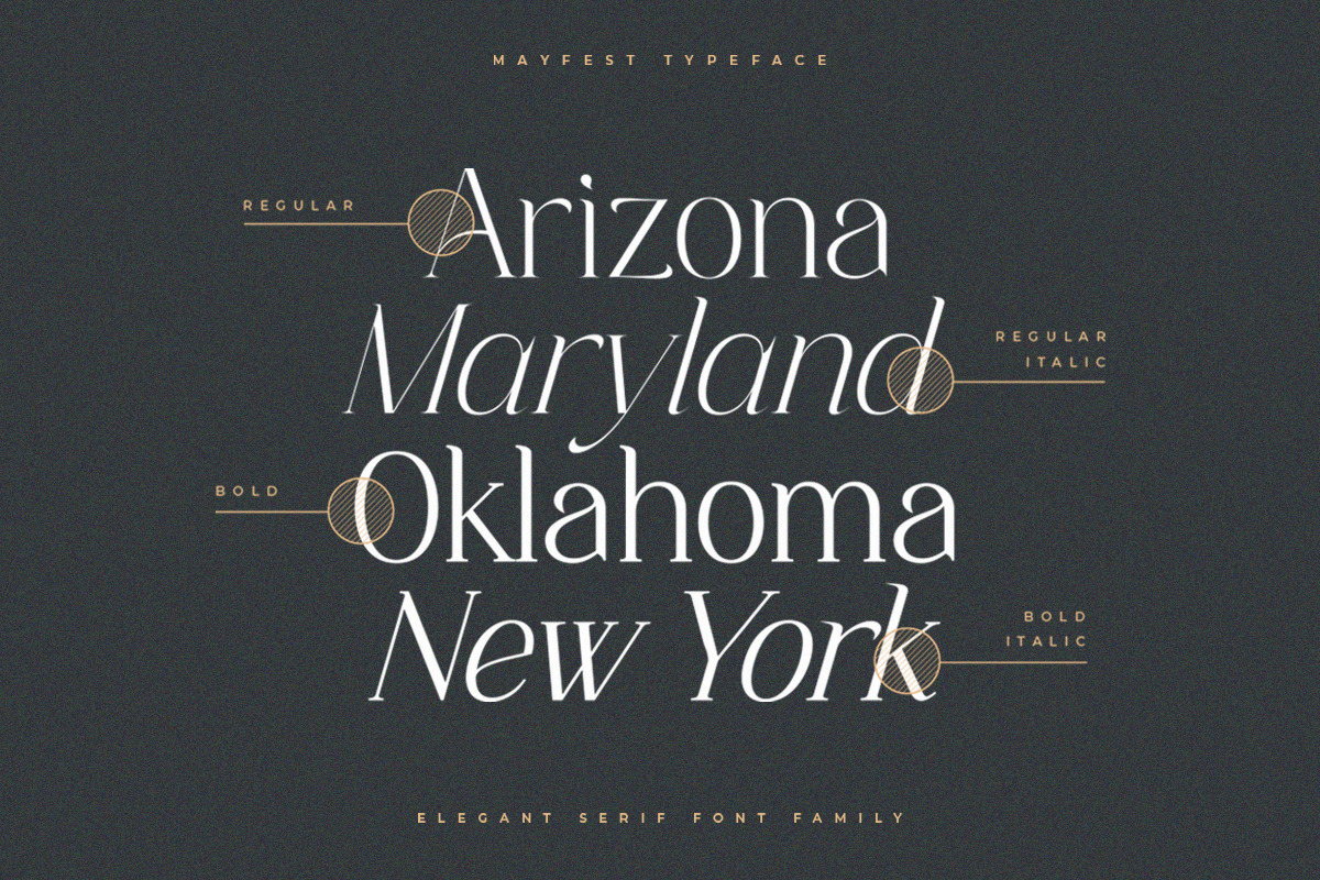 Mayfest | Elegant Serif Font Family Mayfest | Elegant Serif Font Family