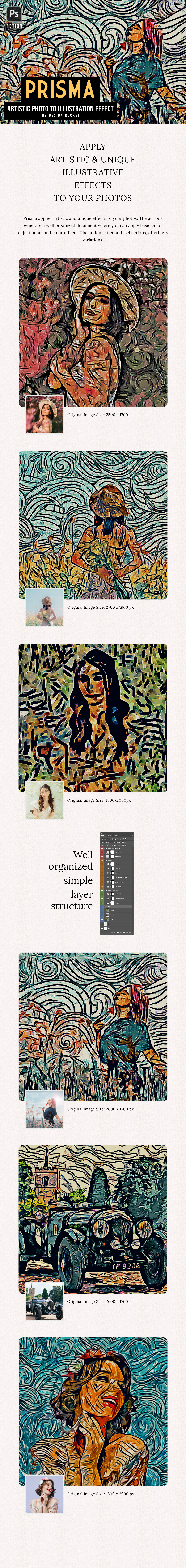 PRISMA Photo to Illustration Action For Photoshop PRISMA Photo to Illustration Action For Photoshop