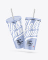 Two Glossy Cups Mockup