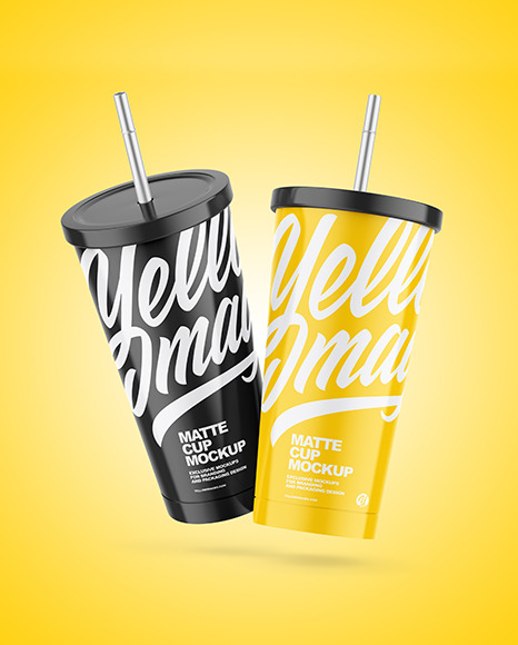 Two Glossy Cups Mockup