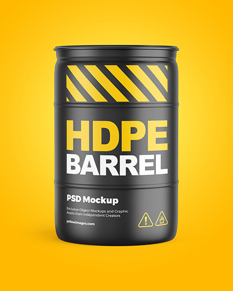 Plastic Barrel Mockup