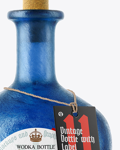 Vintage Bottle with Label Mockup