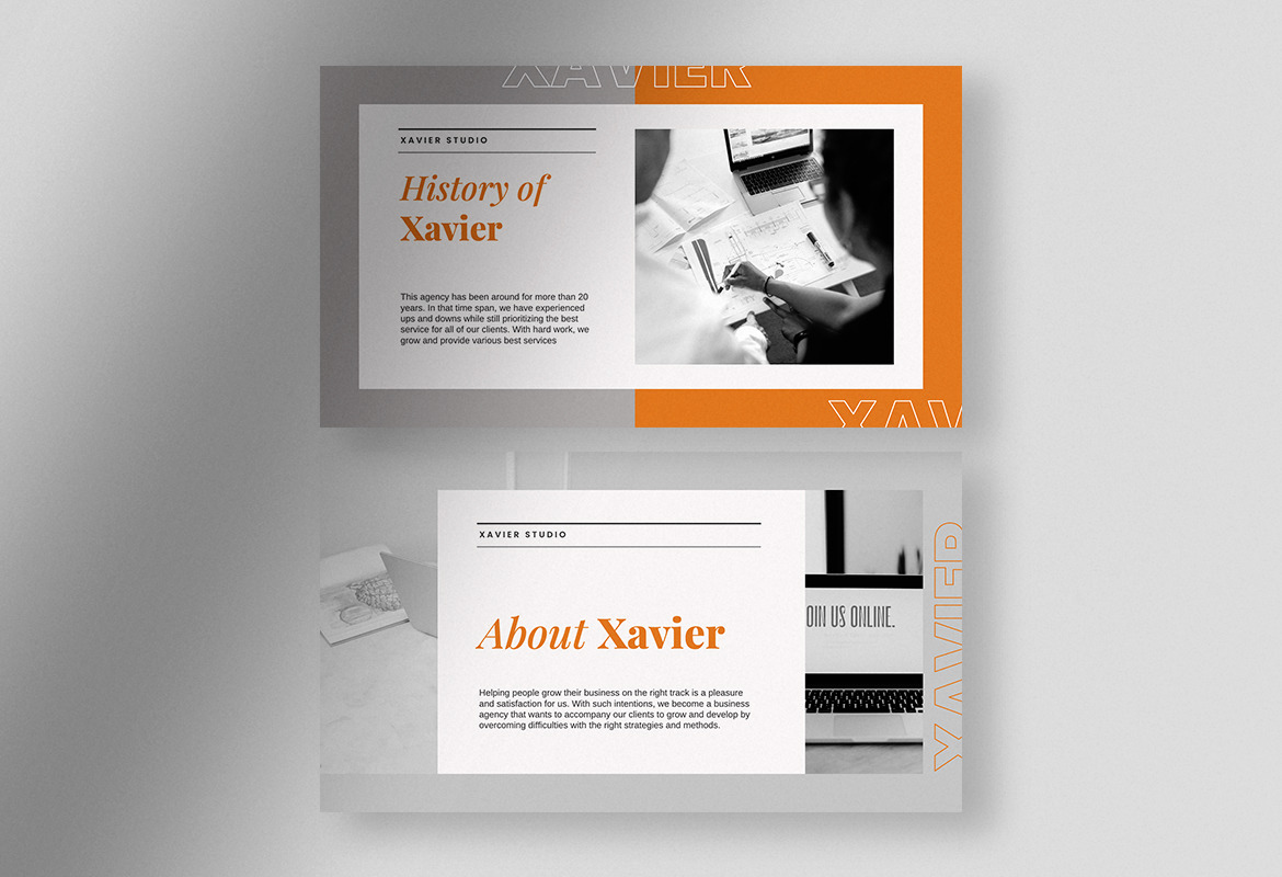 Xavier - Sunkist Orange Professional Company Profile Presentation Xavier - Sunkist Orange Professional Company Profile Presentation