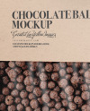 Kraft Paper Box With Chocolate Balls Mockup