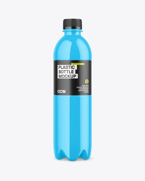 Glossy Plastic Bottle Mockup - Energy drink can mockup