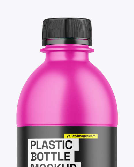 Matte Plastic Bottle Mockup