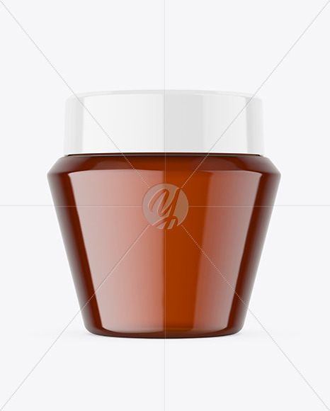 Amber Cosmetic Jar Mockup