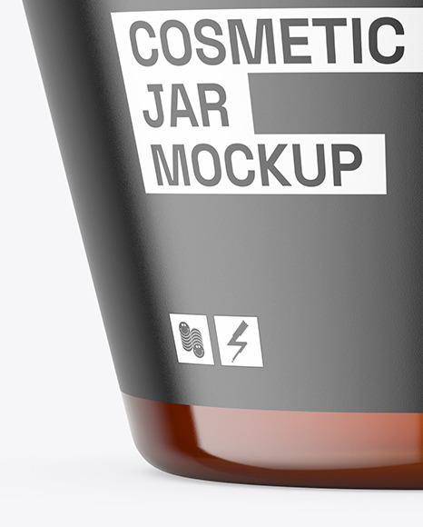 Amber Cosmetic Jar Mockup