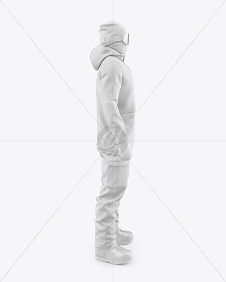 Snowboard Kit Mockup - Side View