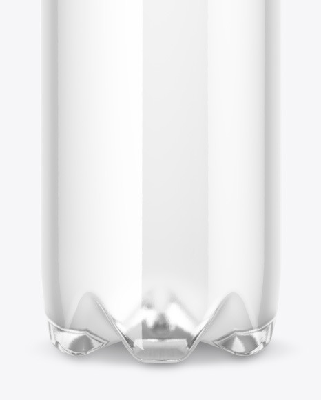 Clear Plastic Bottle w/ Water Mockup